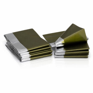 Emergency Foil Blanket Silver/OD Green